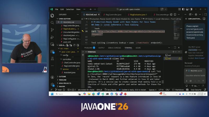 README and terminal: Demo 1 Local Inference + Tool Calling