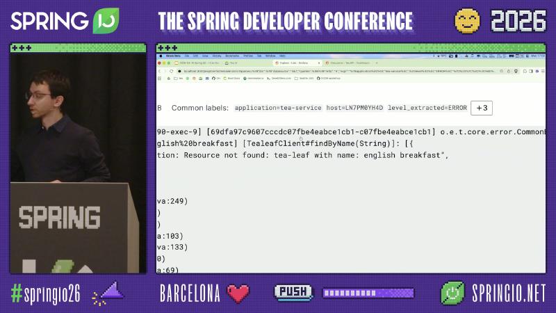 Loki:application=tea-service 的 ERROR 与 trace 片段