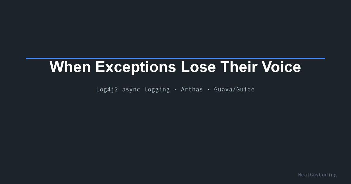 A Peculiar Bug Hunt: When Exceptions Lose Their Voice