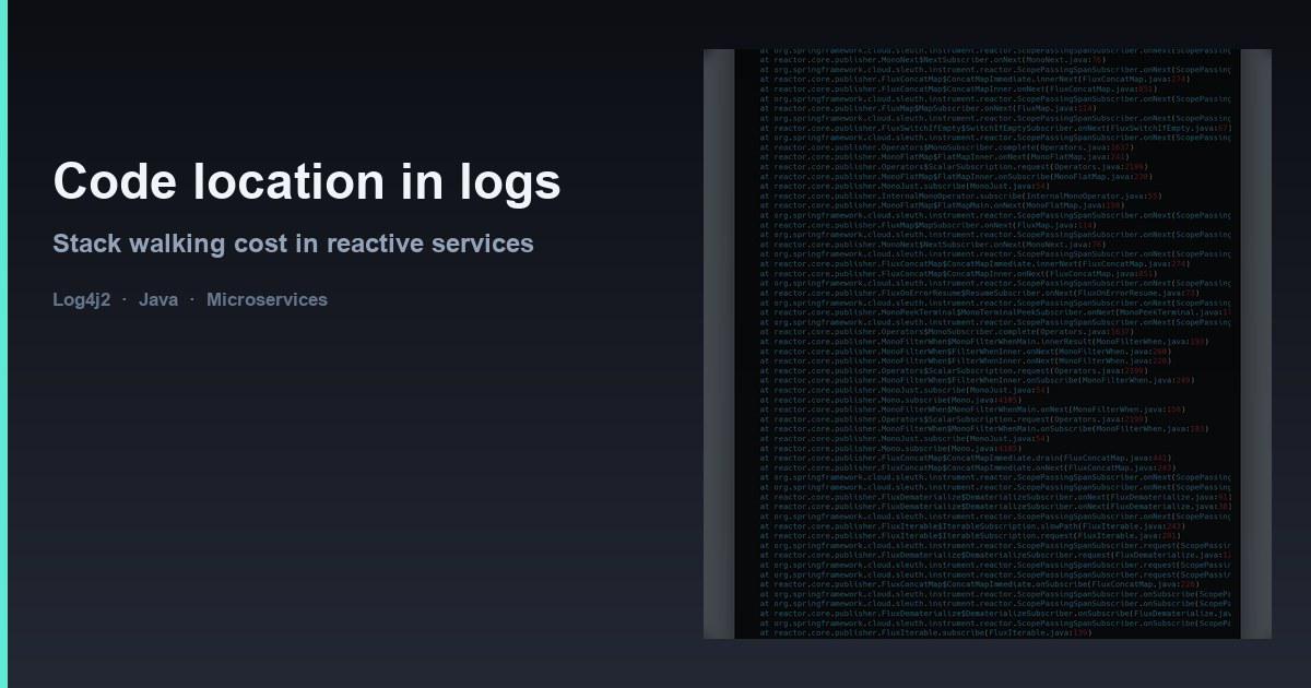 The Hidden Performance Killer: Why Code Location in Logs Can Destroy Your Microservice Performance