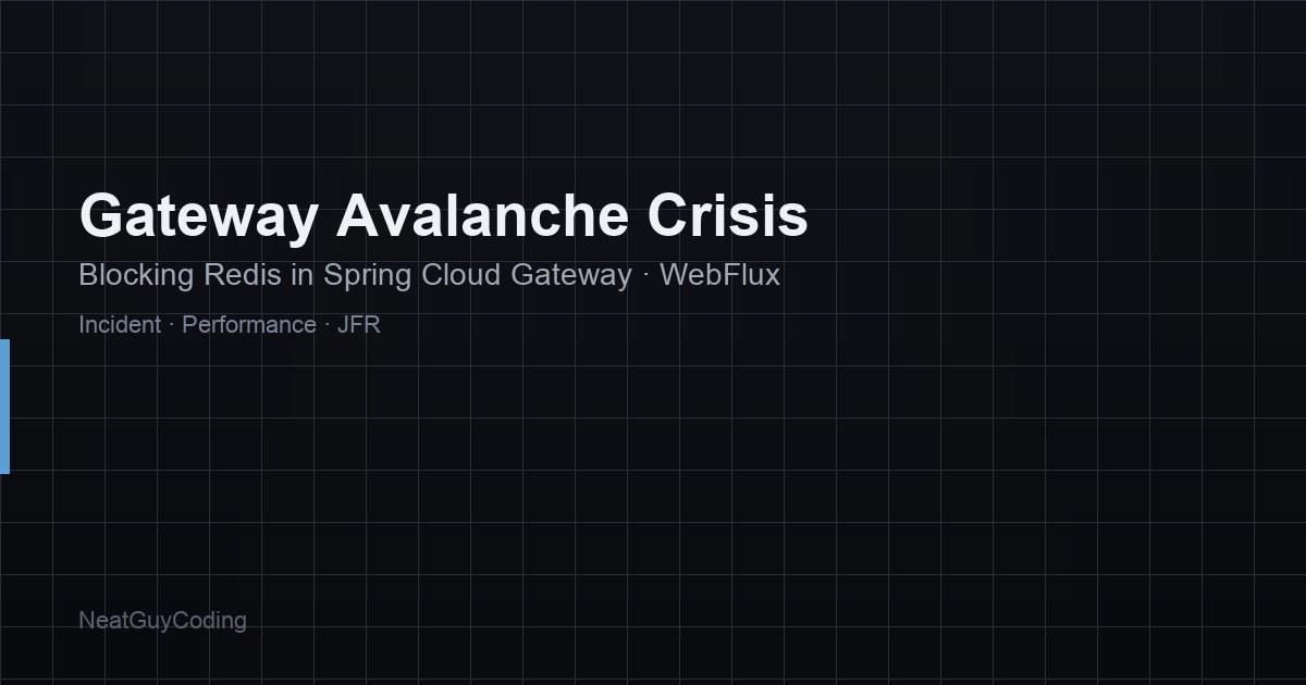 Gateway Avalanche Crisis: How Synchronous Redis Calls Nearly Brought Down Our System